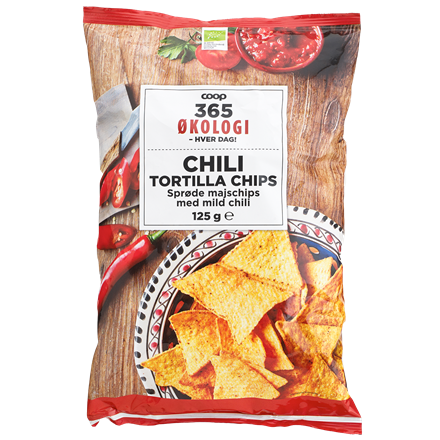 365 Økologi Tortilla Chips Chili 125 g