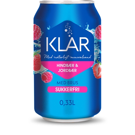 Aquad'or KLAR Hindbær & Jordbær 24x0,33 l