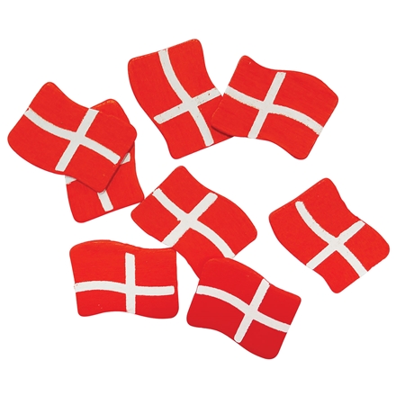 Strøflag 45 stk Træ 2,5x1,6 Cm 