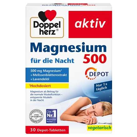 DH Magnesium 500 fuer die Nacht 30 Tbl.