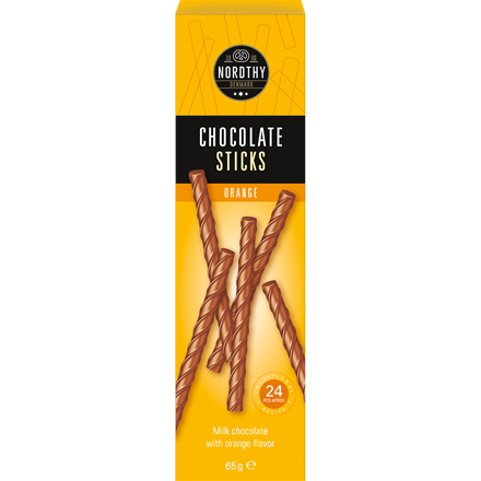 Nordthy Chokolade Sticks Orange 65 g