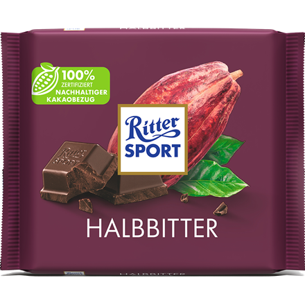 Ritter Sport Halbbitter 50% Kakao 100 g