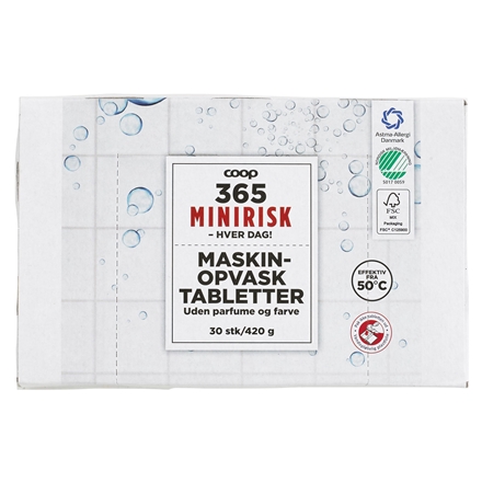 365 Minirisk Opvasketabs 30 Tabs