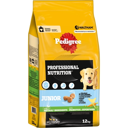 Pedigree Junior Fjerkræ & Grøntsager 12 kg