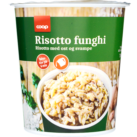 Coop Snackcup Risotto m. svampe 70 g