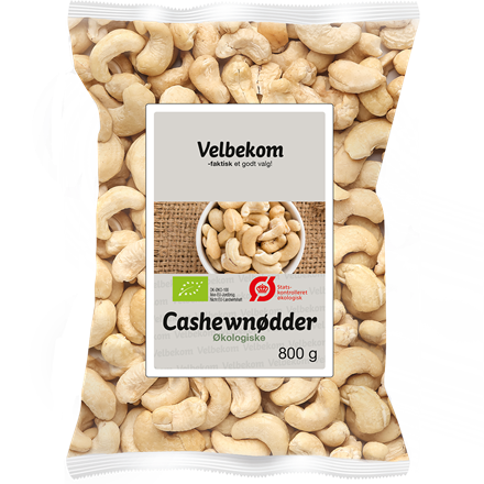 Velbekom Økologiske Cashewnødder 800 g