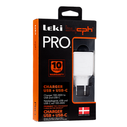 Leki bycph PRO USB og USB-C Power Adapter