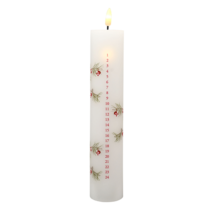LED Kalenderlys Hvid 24,5cm