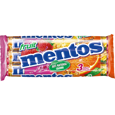 Mentos Fruit 3-pak 114 g
