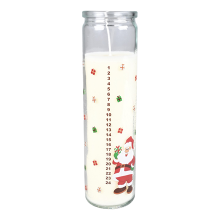 Funny, Calendar Candle In Glass Hvid 