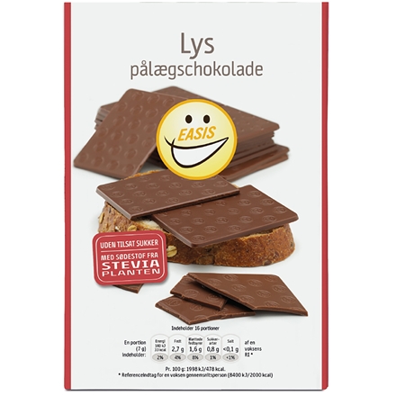 EASIS Lys Pålægschokolade 85g