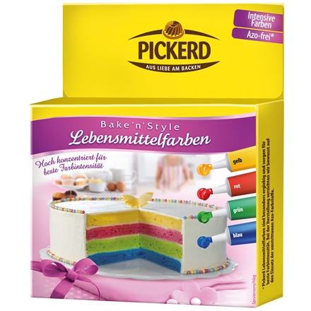 Pickerd Lebensmittelfarben 4 x 8 g