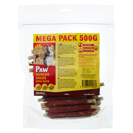 Chrisco - Paw Duck Munchy Sticks 500 g