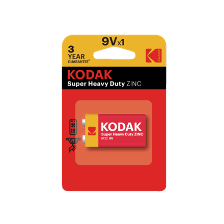 KODAK Heavy Duty ZnCl 6F22 9Volt