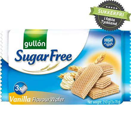 Gullòn Sukkerfri Vanilla Vafler 210 g