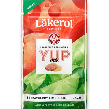Läkerol YUP Strawberry Lime & Sour Peach 30 g