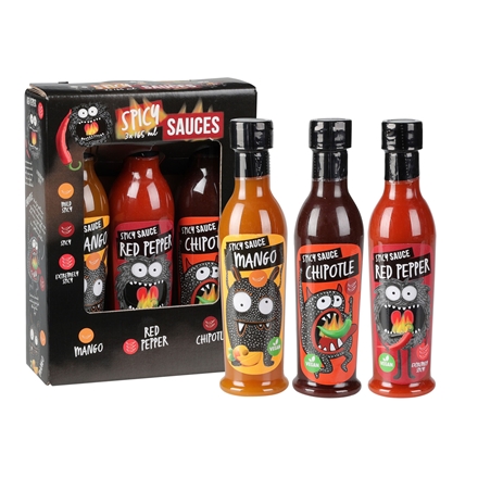 Hot Sauce 3-pk gaveæske 3 x 165 ml.