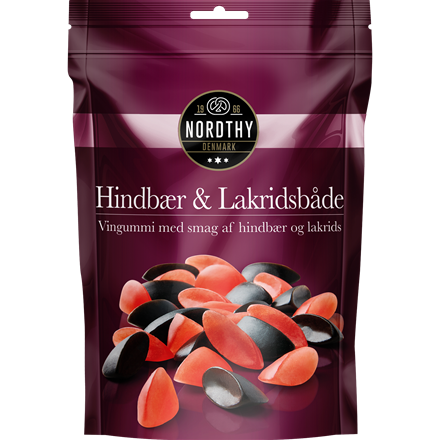 Nordthy Hindbær & Lakridsbåde 145 g