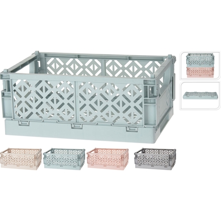 Foldekasser 23,5 X 35 X 13,5  Cm 4 Ass Farver