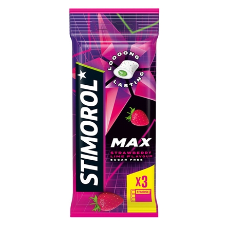 Stimorol Max Strawberry 3-pak 59,4 g