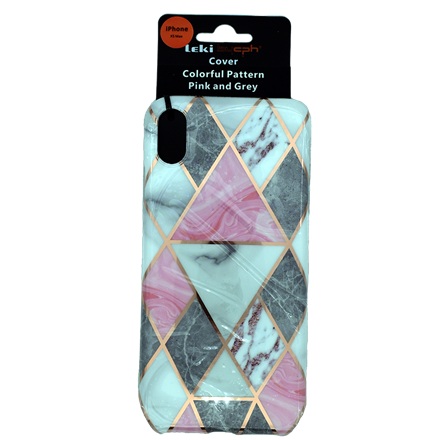 Colorful pattern Pink and Grey XS Max