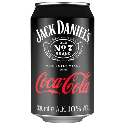 Jack Daniel's & Cola Cola 10% 0,33 l + pant