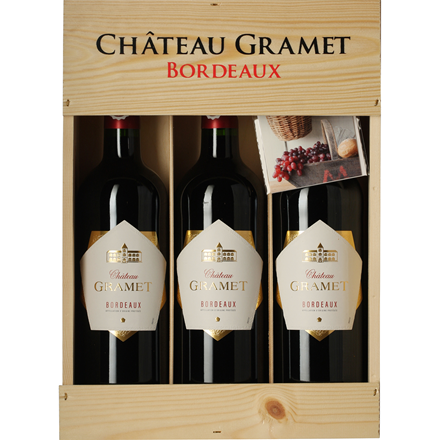 Chateau Gramet Bordeaux Gaveæske 3x0,75 l 