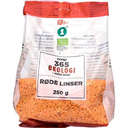 365 Økologi Røde Linser 250 g