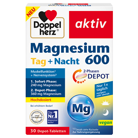 DH Magnesium 600 Tag + Nacht 2 Phasen-Depot 30 Tbl.