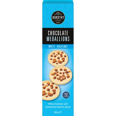 Nordthy Chokolade Medaljoner Hvid 60 g