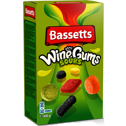 Bassett Sour Winegums 800 g