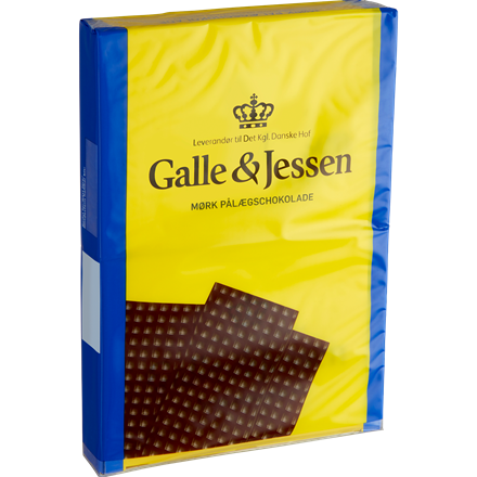 Galle & Jessen Pålægschokolade Mørk 2-pak 216g