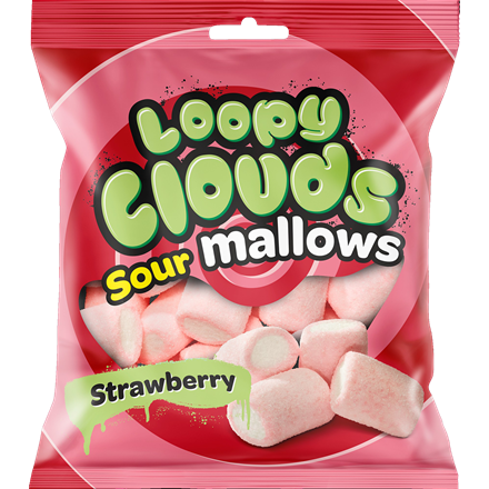 Nordthy Loopy Clouds MarsmallowSour Strawberry 100 g