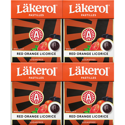 Läkerol Red Orange 4-pak