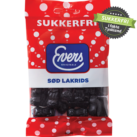 Evers Sød Lakrids Sukkerfri 70 g