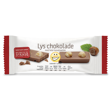 EASIS Lys Chokolade Med Nød 24 g