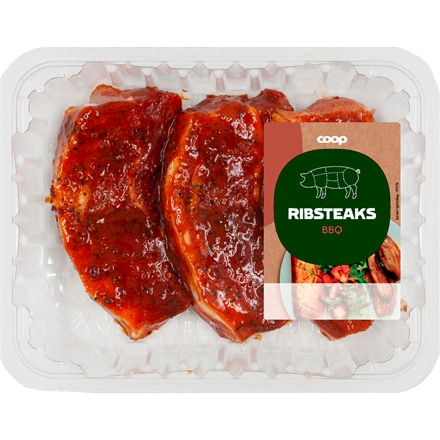 COOP Ribsteaks BBQ lakrids og chili 325 g