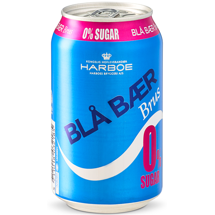Harboe Blå Bær Brus 0% Sugar 24x0,33 l