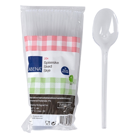 Plastskeer hvid 20stk.