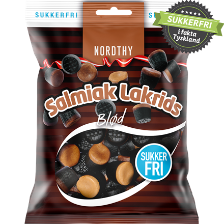 Nordthy Salmiak Lakrids Sukkerfri 65 g
