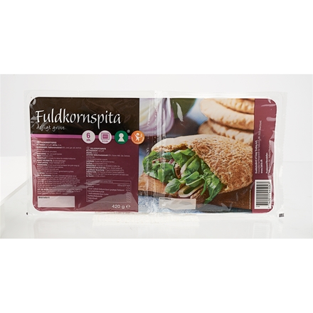 Fuldkorns Pita 400g