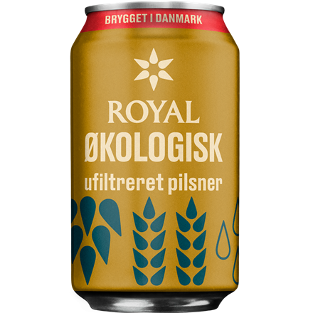 Royal Økolgisk ufiltreret Pils 24x0,33 l Ds