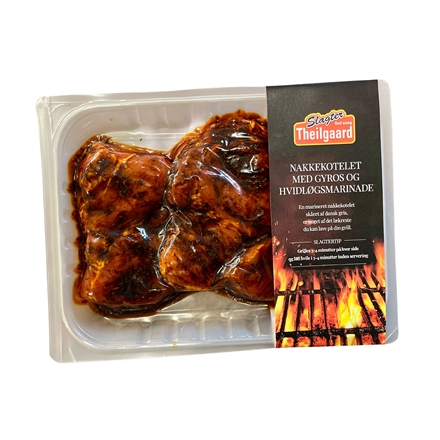 Nakkekoteletter gyros/hvidløg 300 - 330 g