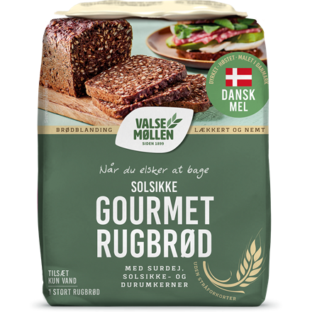 Valsemøllen Gourmet Solsikkerugbrød m/gær 0,9 kg