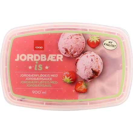 Coop Jordbær Is 900 ml