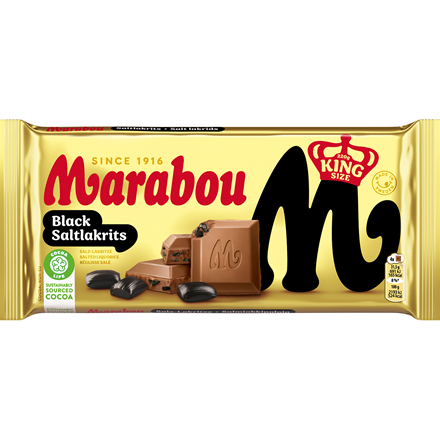 Marabou King Size Black Saltlakrids 220 g 