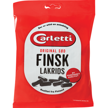Carletti Finsk Lakrids Sød 350 g