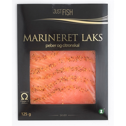 Premium Marineret Laks 125g Peber/Lime