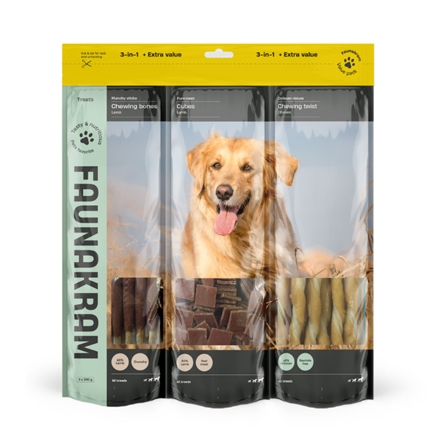 Faunakram 3in1 Dog MEGA PACK 600 g V2