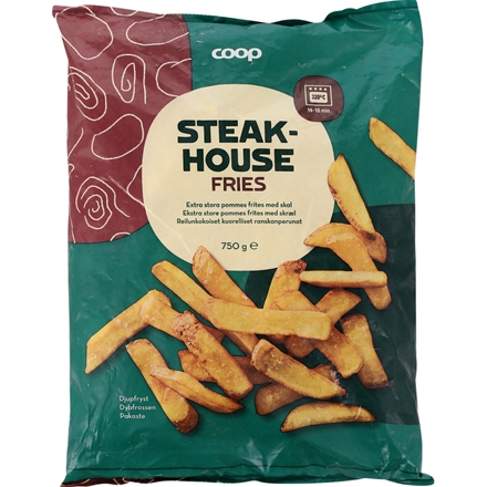 Coop Steak House Fries 750 g